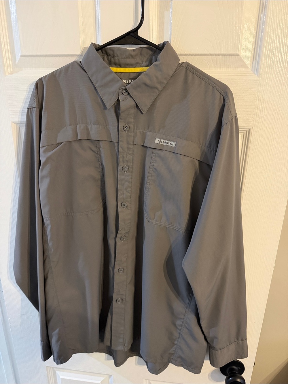 Simms Gray Lightweight Long-Sleeve Fishing Shirt Jacket